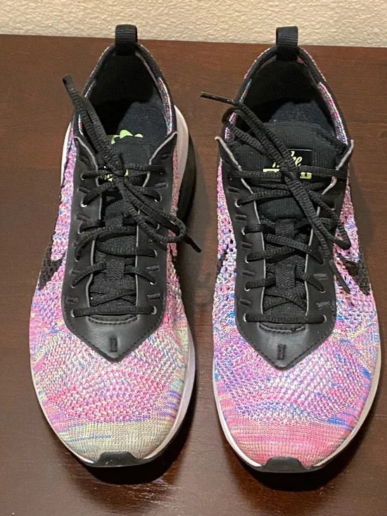 Nike Air Max Flyknit Racer DM9073-300 Multi-Color Black Green Women's Size 7.5 - Picture 2 of 8